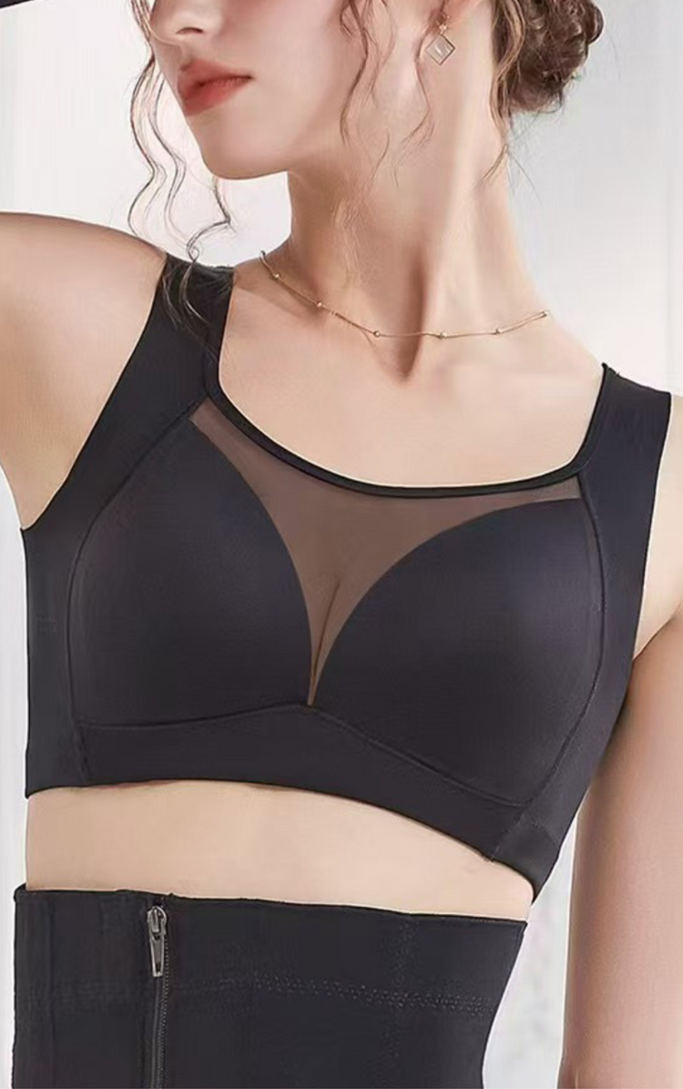 Full Cup Deep V Mesh Tube Top Bra #112406