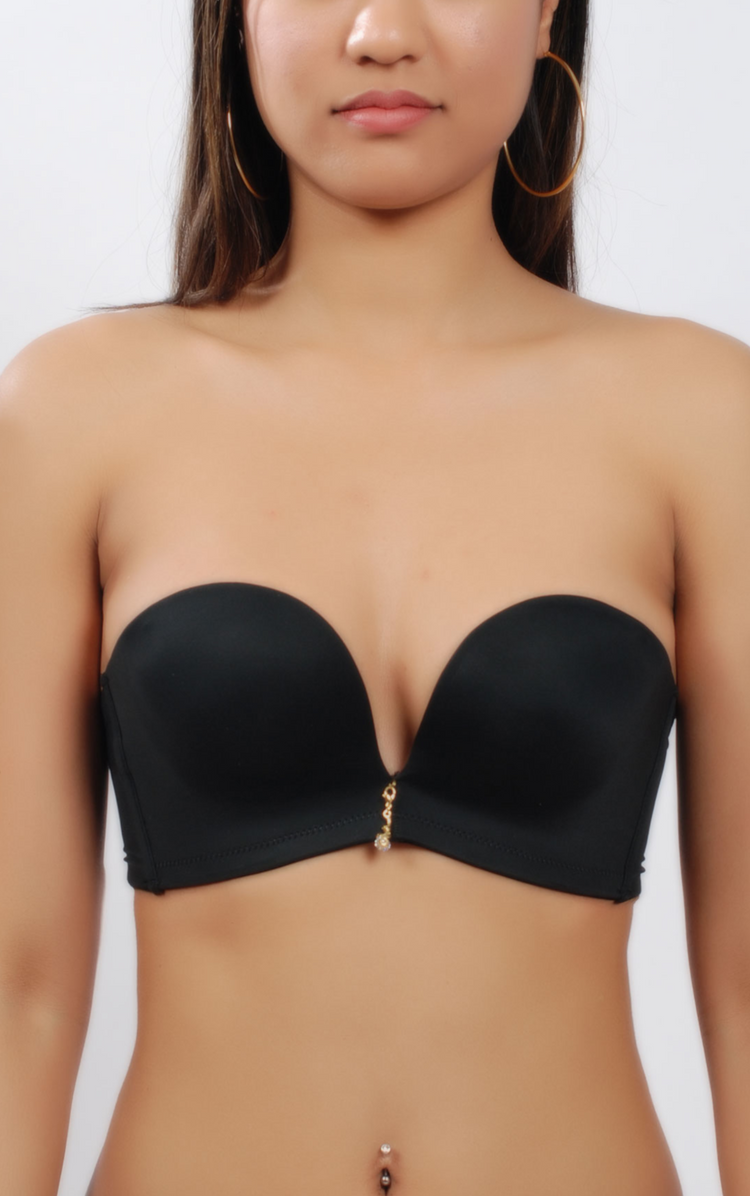 Push Up Bra for Women - Simple Silky Underwire with Removable Strap #11059