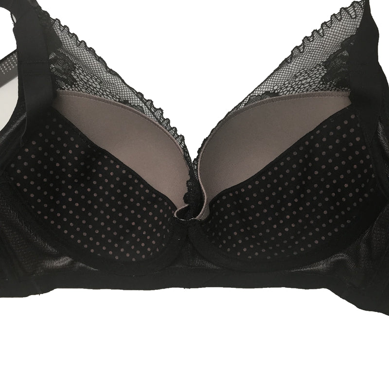 Back view of contour bra with wide back-smoothing sidebands for a seamless silhouette