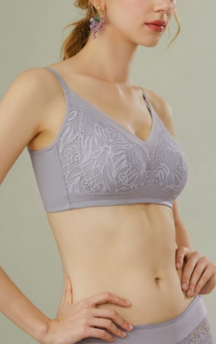Chic Lace Side Smoothing Wirefree Minimizer Bra #138095