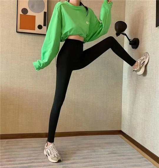 High Waist Breathable Leggings with Frontal Hooks #702111
