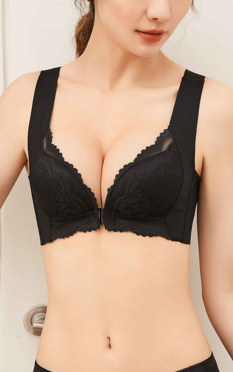 Frontal Hook Comfortable Support Lace Push-Up Bra #13399