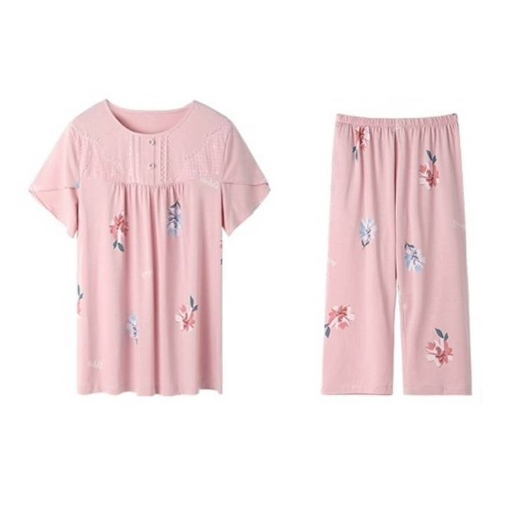 Short Sleeves Floral Beauty Pajamas #719819
