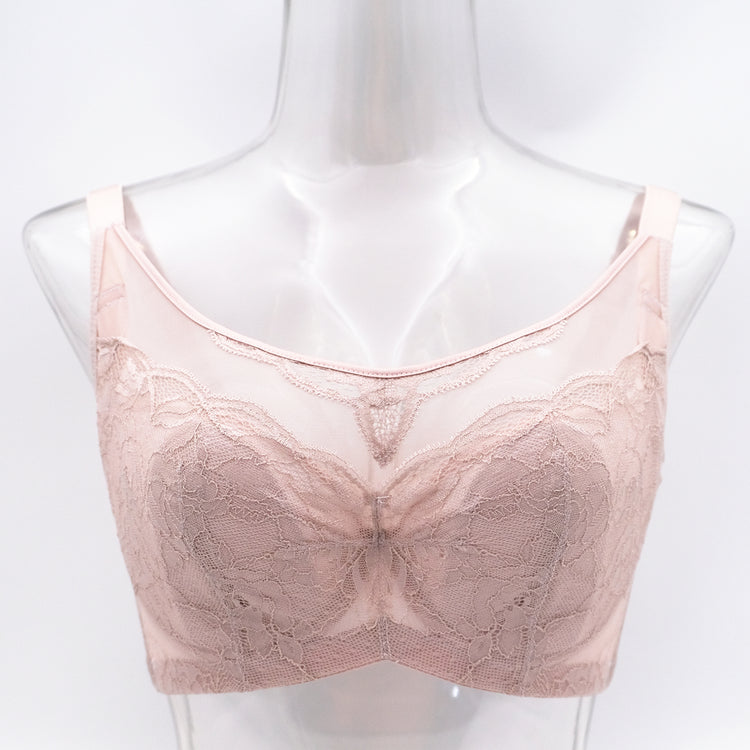 C-G Cup Full Coverage Modest Frontal Mesh Lace Minimizer Bra #132014